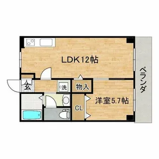 キャッスル524【205号室】の間取り