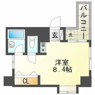 YKハイツ西明石【4階】の間取り