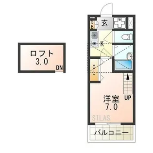 フレンドシップⅡ【404号室】の間取り