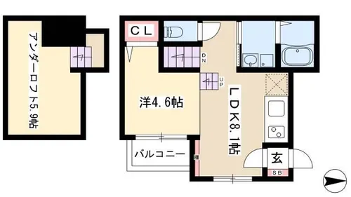 プロスペクト大宮【1階】の間取り