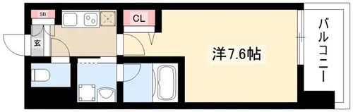 リヴシティ新栄【7階】の間取り