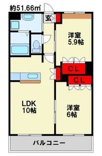 サンライズヒル【203号室】の間取り
