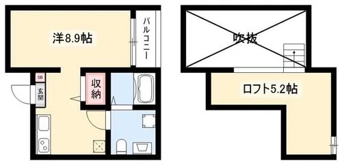 M’s story【101号室】の間取り