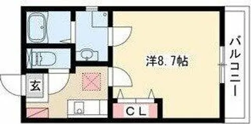 クレフラスト鳴海【2階】の間取り