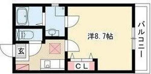 クレフラスト鳴海【2階】の間取り