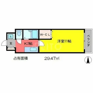 シャンドフルール【2階】の間取り