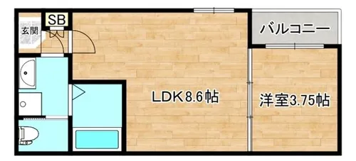 大阪府大阪市生野区生野西1丁目【アパート】の間取り