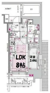 プレサンスロジェ大須白川公園【5階】の間取り