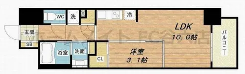 コンフォリア北堀江一丁目【8階】の間取り