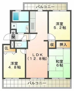 井吹東シティコート【2階】の間取り