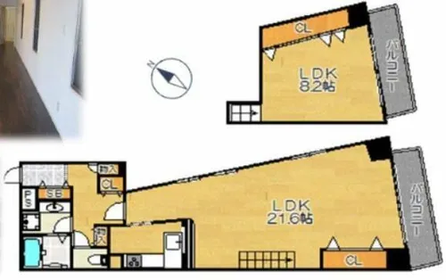 ビエラ江戸堀【7階】の間取り