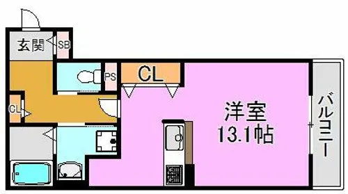 クリエオーレ西堤【1階】の間取り
