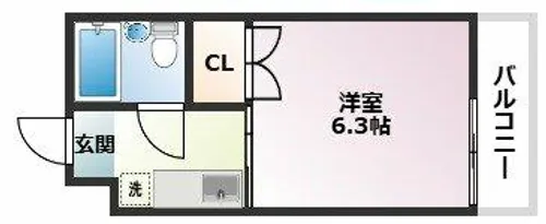 ル・パレ本山中【301号室】の間取り