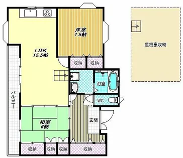 御船ハイツ【3階】の間取り