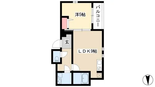 MOVE山王WEST【2階】の間取り