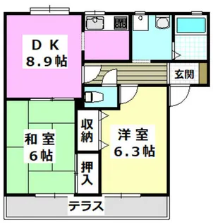 Vingt Domils水尾【A101号室】の間取り