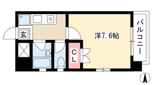 クレスト西枇【4階】の間取り