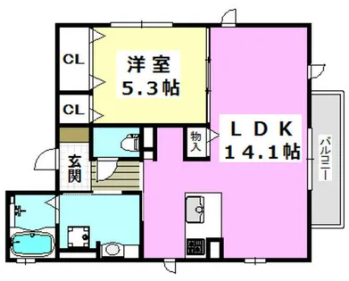 オーク太田Ⅲ【1階】の間取り