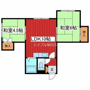 シティハウス月寒【2階】の間取り