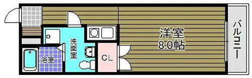 キャッスル山村【2階】の間取り