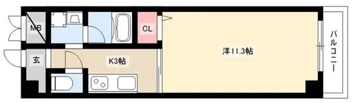 グランデージ則武【3階】の間取り