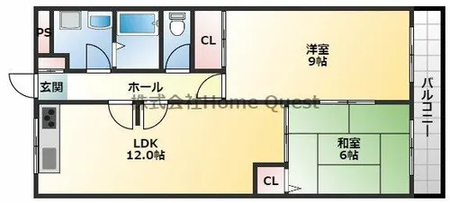 パティオ国分【2階】の間取り