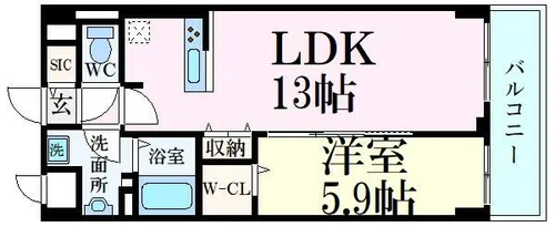 エスペーロ新在家【3階】の間取り