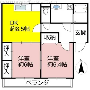 プリーザントハウスJ-1【101号室】の間取り