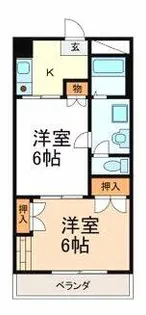 ヴィラ・グリーンボール【4階】の間取り