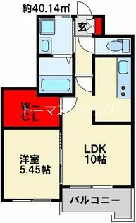 Studie 小倉離宮【4階】の間取り