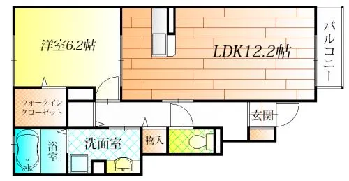 大阪府藤井寺市沢田2丁目【アパート】の間取り