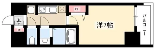 1Kの間取り画像