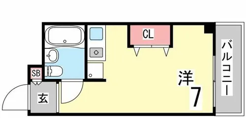 リモージュ岡本【5階】の間取り