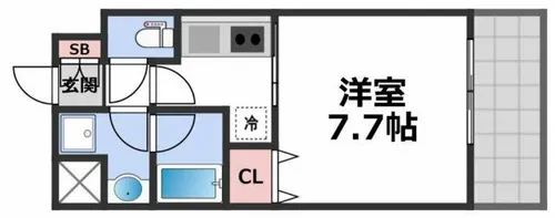 プレジオ都島【4階】の間取り