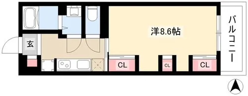 リブリ・ポーラスターナイン【3階】の間取り