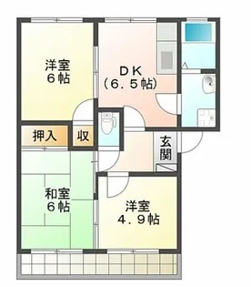 アーバンハイツ B【1階】の間取り