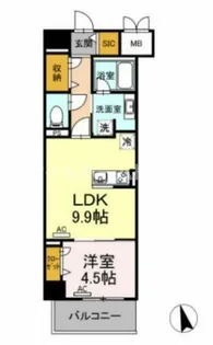 ベルオレイル【6階】の間取り