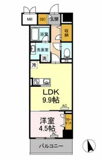ベルオレイル【7階】の間取り