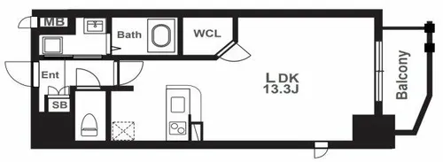 La Douceur梅田West【7階】の間取り