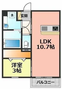 クレール【1階】の間取り