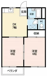 ファミールハイツB棟【203号室】の間取り