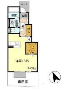 アゼリア大善【1階】の間取り