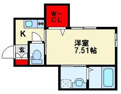 FourSeasons菅原【1階】の間取り
