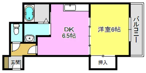 城南ビル【202号室】の間取り