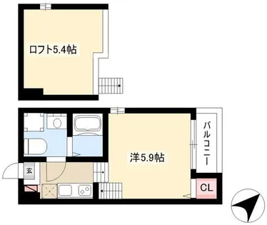 ハーモニーテラス広住町【1階】の間取り
