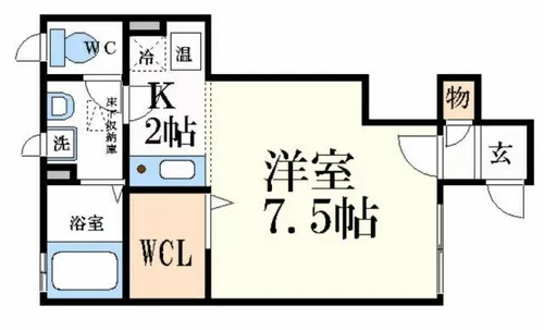 ル・シエール姫路【1階】の間取り