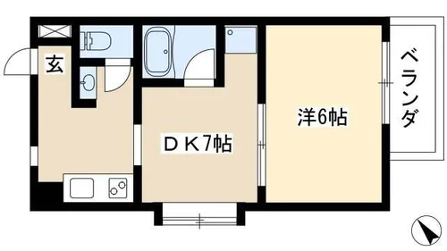 bespoke鶴舞【7階】の間取り