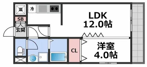 グランパシフィック小路【3階】の間取り