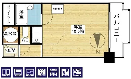 朝日プラザ新大阪【10階】の間取り