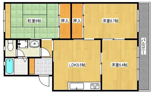 サンシャイン21【102号室】の間取り